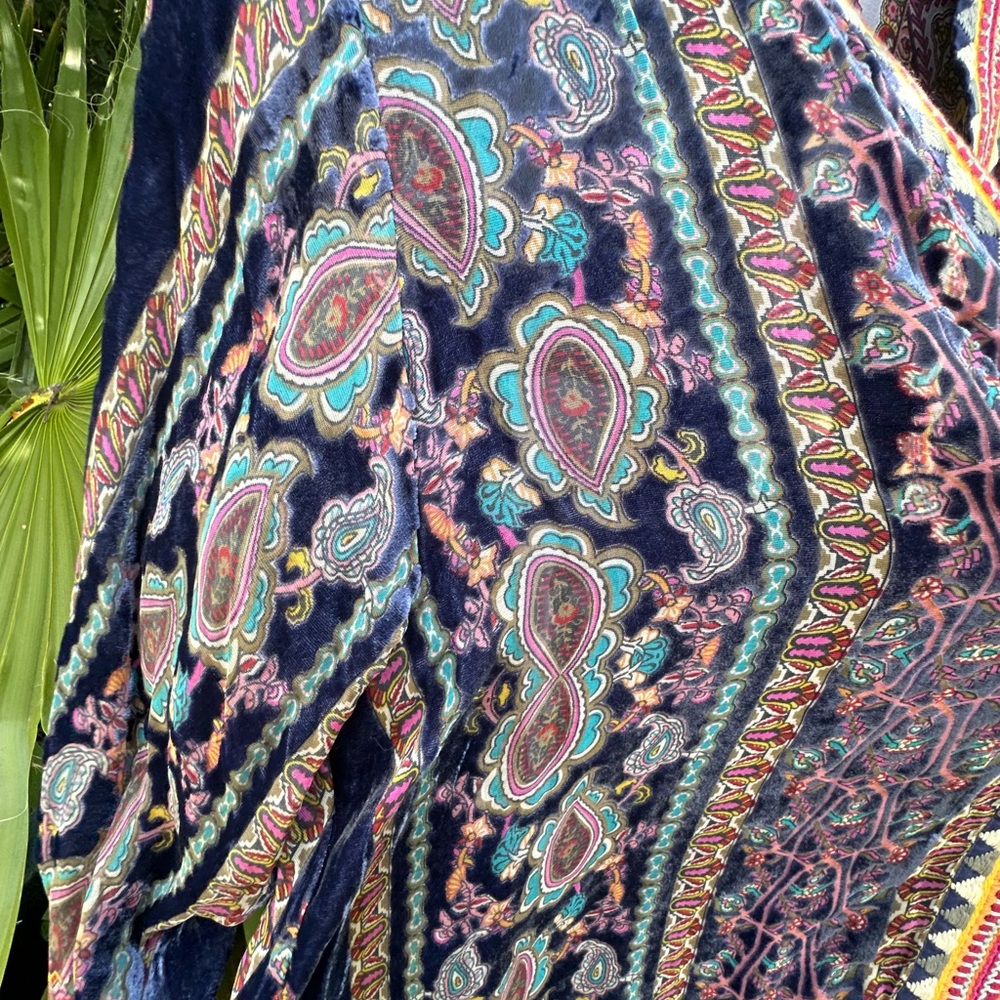 Johnny Was Multicolor Paisley Kimono - Picture 13 of 16